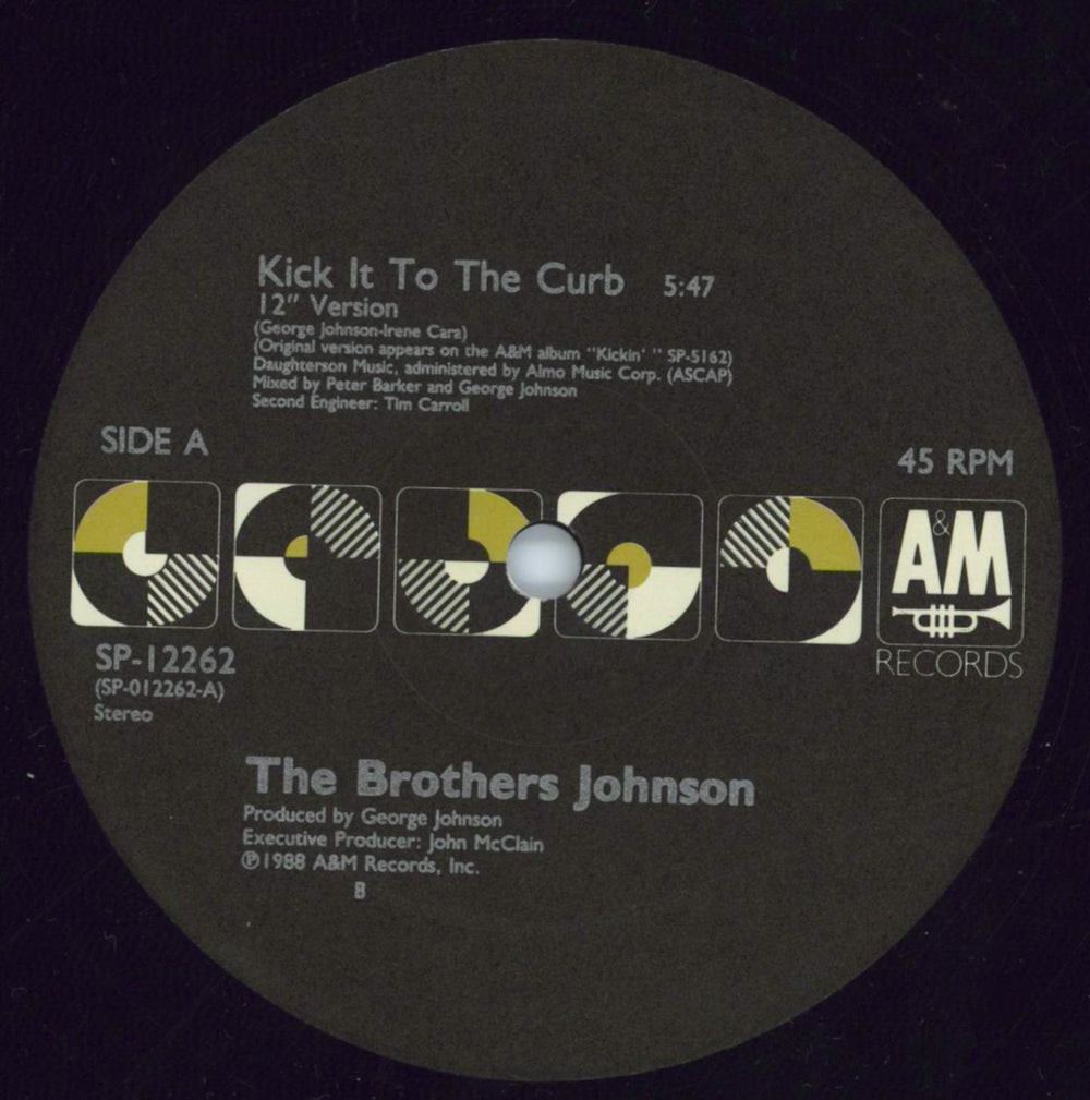 The Brothers Johnson Kick It To The Curb US 12" vinyl single (12 inch record / Maxi-single) B/J12KI816656