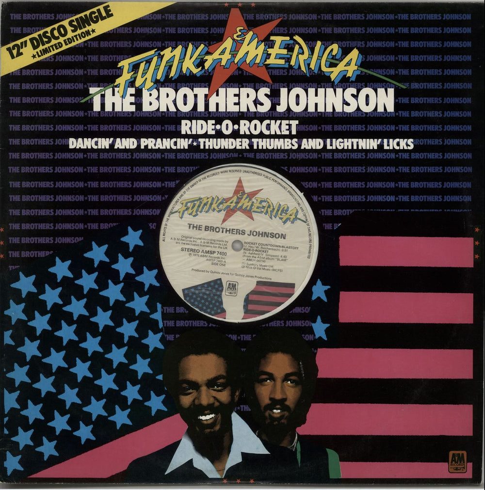 The Brothers Johnson Ride-O-Rocket UK 12" vinyl single (12 inch record / Maxi-single) AMSP7400