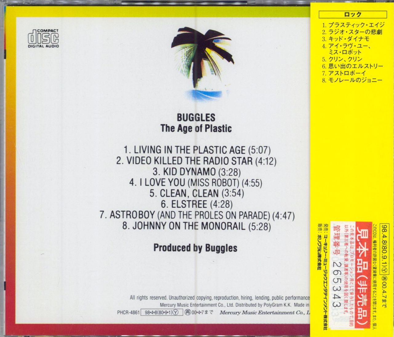 The Buggles The Age Of Plastic Japanese Promo CD album (CDLP)