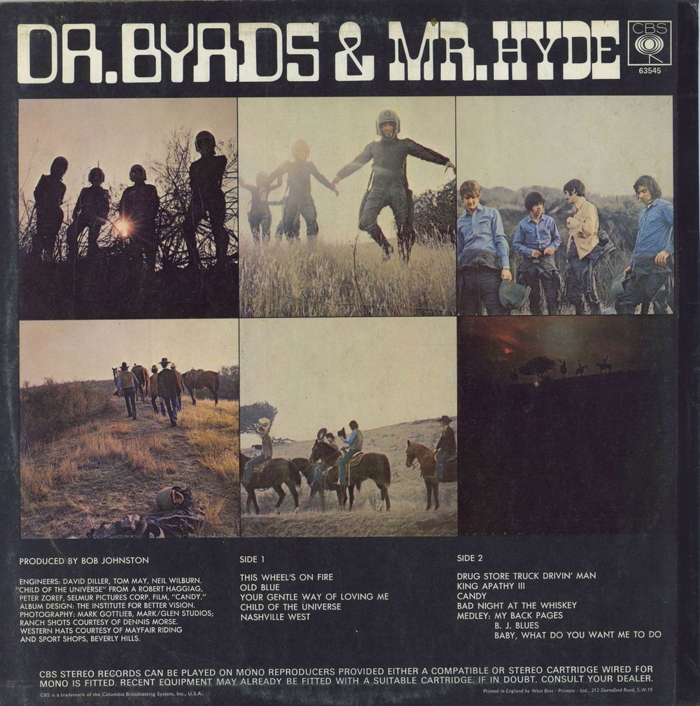 The Byrds Dr. Byrds & Mr. Hyde - Stereo - EX UK vinyl LP album (LP record)