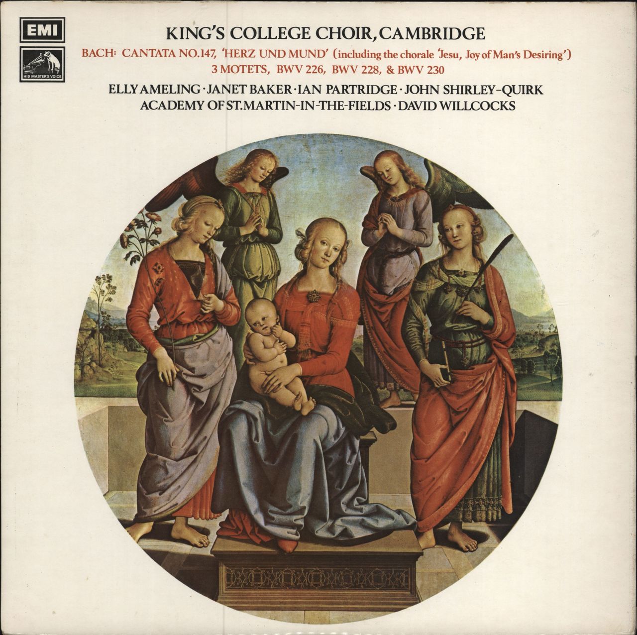The Choir Of King's College, Cambridge Bach: Cantata No. 147, "Herz Und Mund" / 3 Motets - Sample UK vinyl LP album (LP record) HQS1254