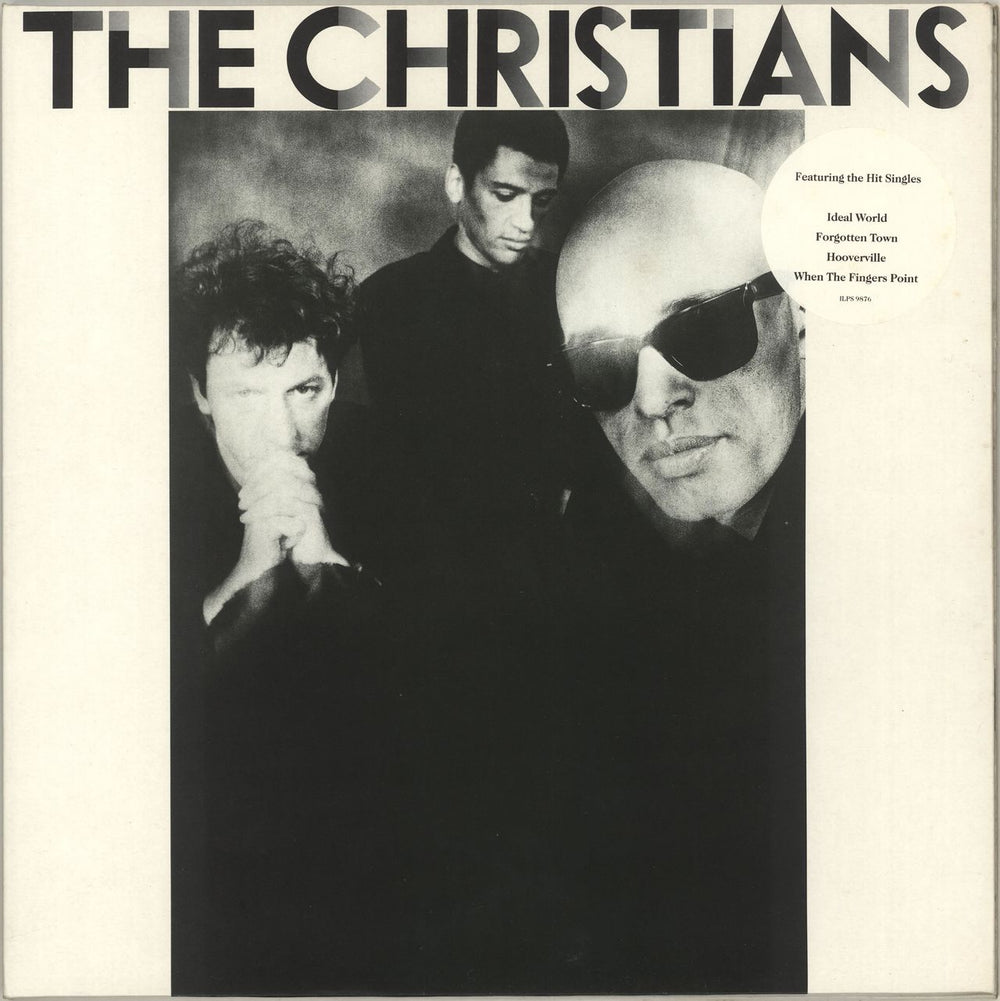 The Christians The Christians - White Hype Sticker UK vinyl LP album (LP record) ILPS9876