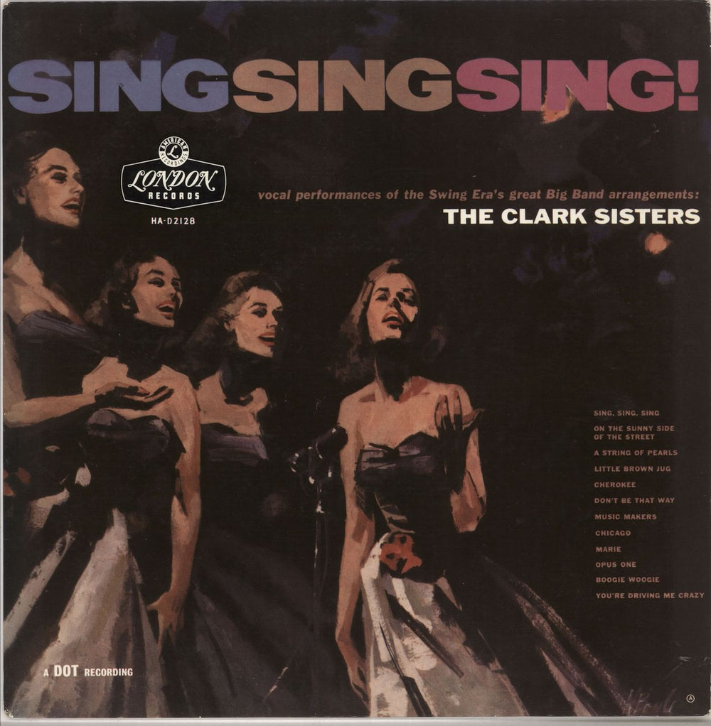 The Clark Sisters Sing Sing Sing! UK vinyl LP album (LP record) HA-D2128