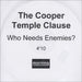 The Cooper Temple Clause Who Needs Enemies - 4:10 version UK Promo CD-R acetate CD ACETATE