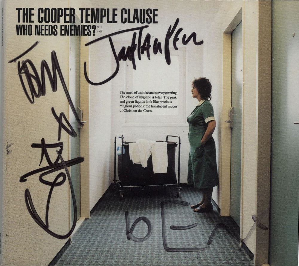 The Cooper Temple Clause Who Needs Enemies? - Fully Autographed UK CD single (CD5 / 5") MORNING24