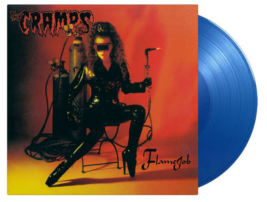 The Cramps Flamejob - Translucent Blue Vinyl UK vinyl LP album (LP record) MOVLP2444