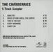 The Cranberries Sampler - Wake Up And Smell The Coffee UK Promo CD-R acetate CDR ACETATE