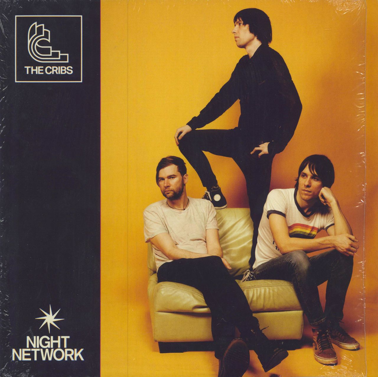 The Cribs Night Network - Red/Orange Split UK vinyl LP album (LP record) COOP804LPX