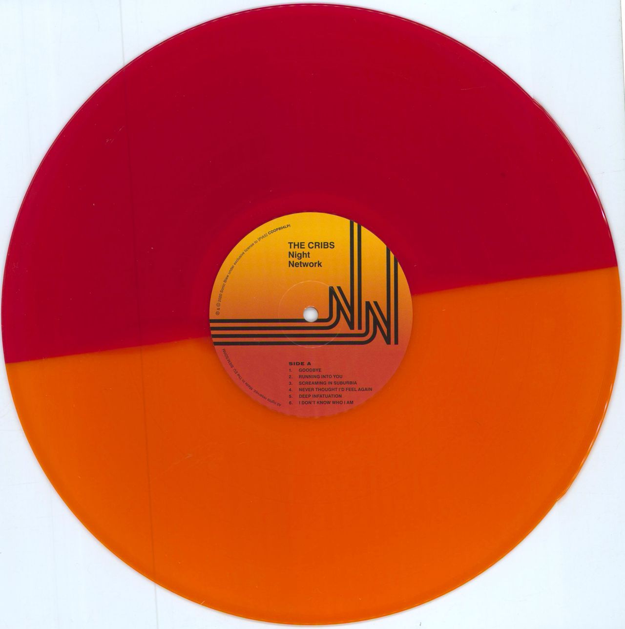 The Cribs Night Network - Red/Orange Split UK vinyl LP album (LP record) TC1LPNI786427