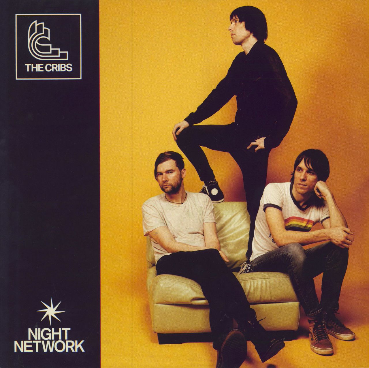 The Cribs Night Network - Tricolour Vinyl UK vinyl LP album (LP record) COOP804LPTV