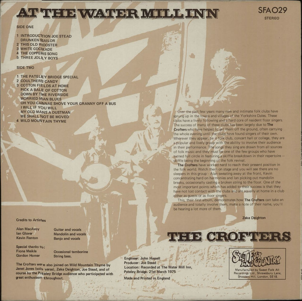 The Crofters At The Watermill Inn UK vinyl LP album (LP record) X5ULPAT665451