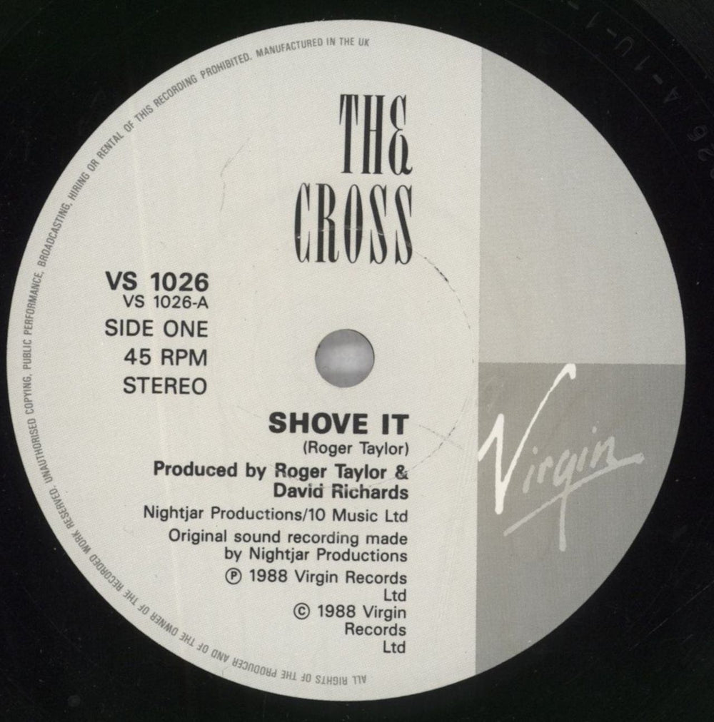 The Cross Shove It UK 7" vinyl single (7 inch record / 45) CRO07SH06895