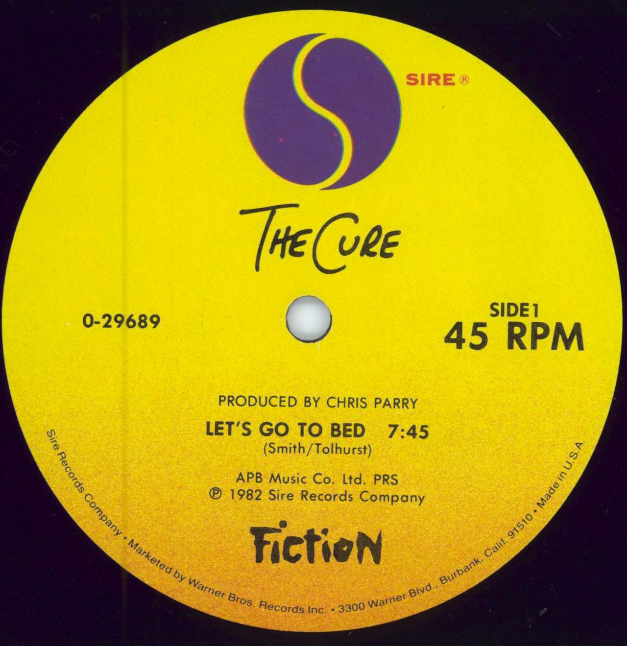 The Cure Let's Go To Bed - EX US 12" vinyl single (12 inch record / Maxi-single) CUR12LE785269