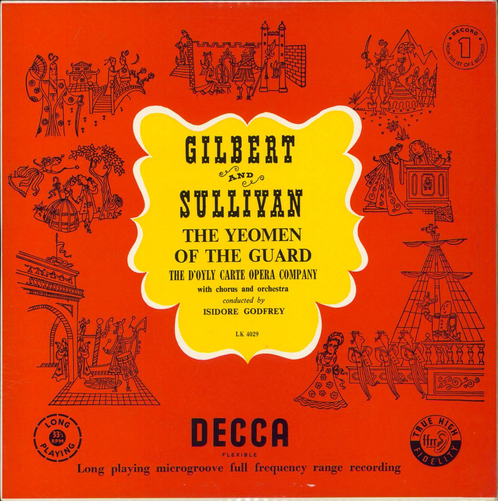 The D'Oyly Carte Opera Company The Yeomen Of The Guard - 2nd UK 2-LP vinyl record set (Double LP Album) LK4029/30