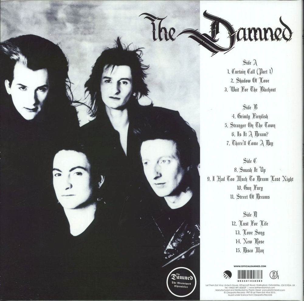 The Damned Fiendish Shadows - White UK 2-LP vinyl record set (Double LP Album) 803341458383