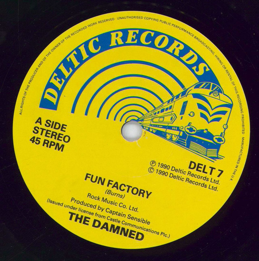 The Damned Fun Factory UK 7" vinyl single (7 inch record / 45) 5017192200212