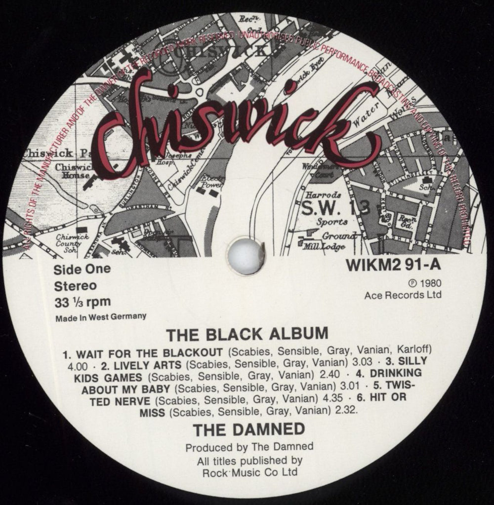 The Damned The Black Album UK 2-LP vinyl record set (Double LP Album) DAM2LTH787464