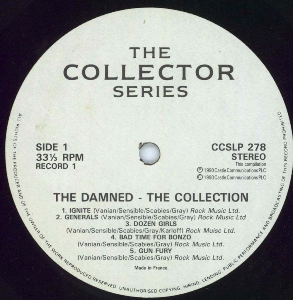 The Damned The Collection UK 2-LP vinyl record set (Double LP Album) DAM2LTH799998