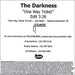 The Darkness One Way Ticket US CD-R acetate CDR ACETATE