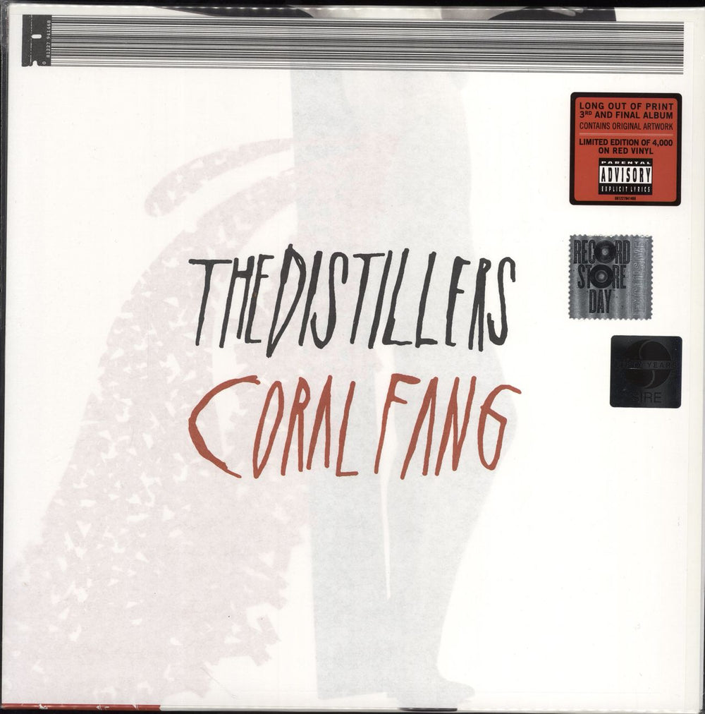 The Distillers Coral Fang - 180gm Red UK vinyl LP album (LP record) 081227941468