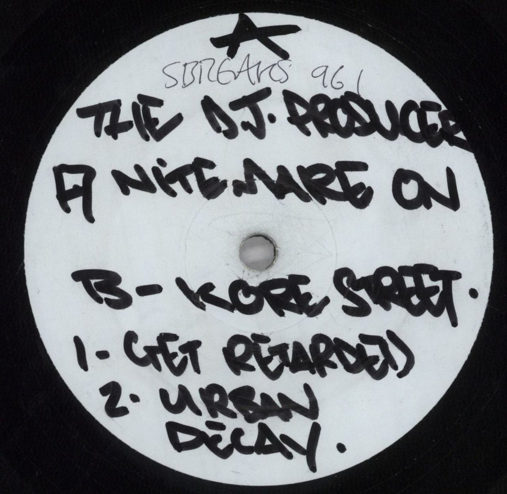 The DJ Producer Nitemare On B-Kore Street UK 12" vinyl single (12 inch record / Maxi-single) SBREAKS961