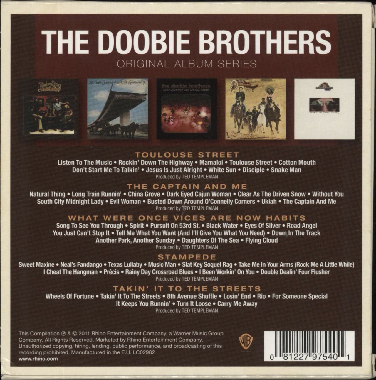 The Doobie Brothers Original Album Series UK Cd album box set ...