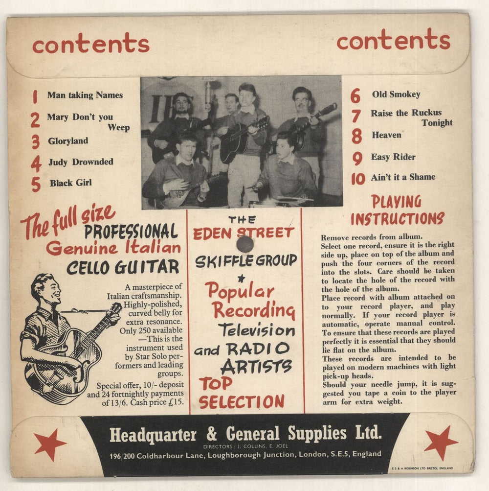 The Eden Street Skiffle Group Skiffle Album No. 1 10 x 7" Flexi Set UK 7" vinyl single (7 inch record / 45) 01J07SK739119