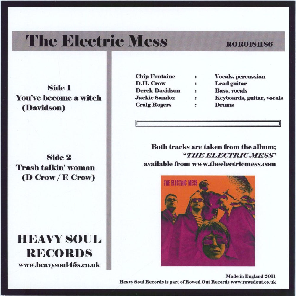 The Electric Mess You've Become A Witch UK 7" vinyl single (7 inch record / 45)