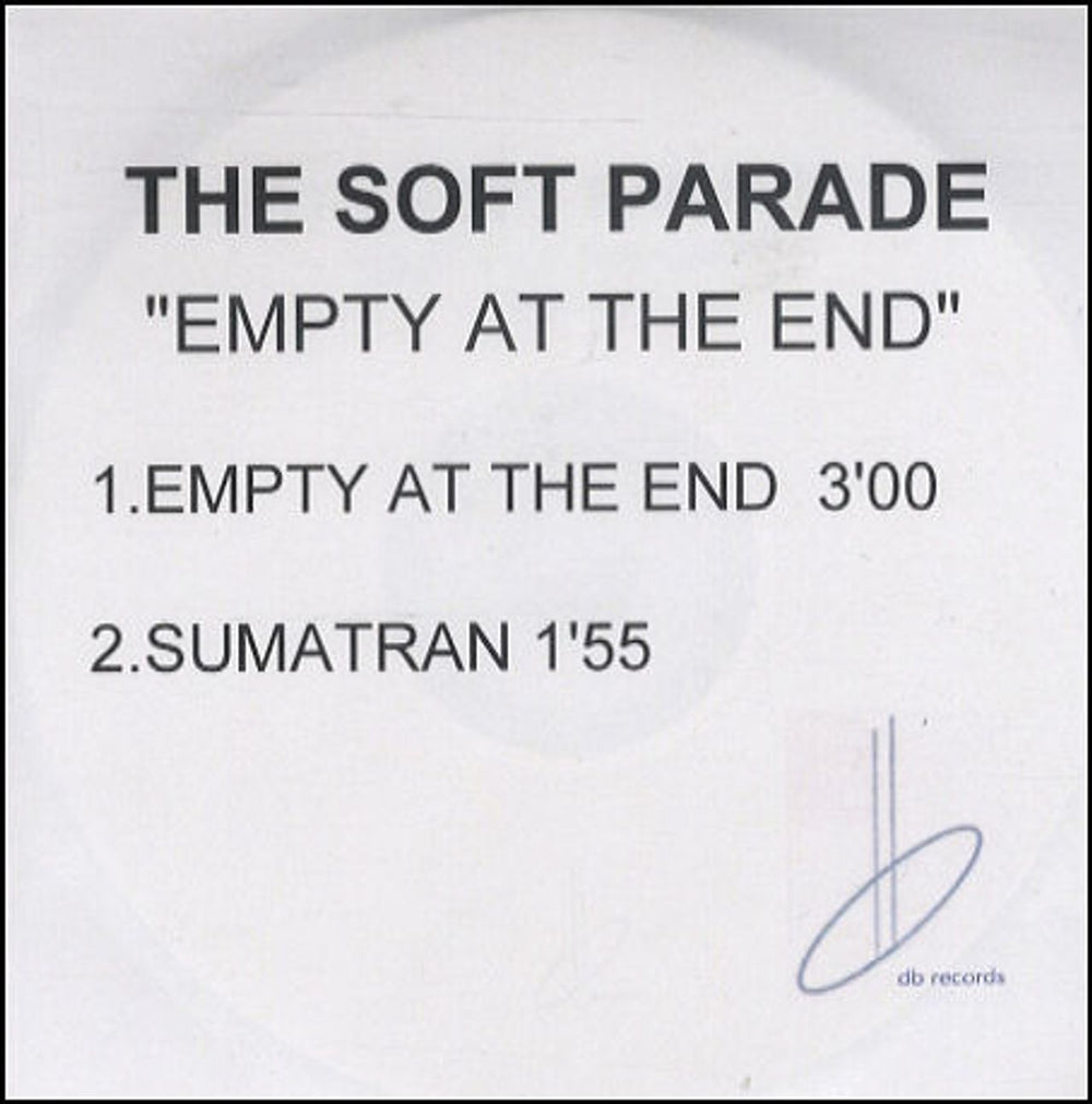 The Electric Soft Parade Empty At The End UK Promo CD-R acetate CD-R ACETATE