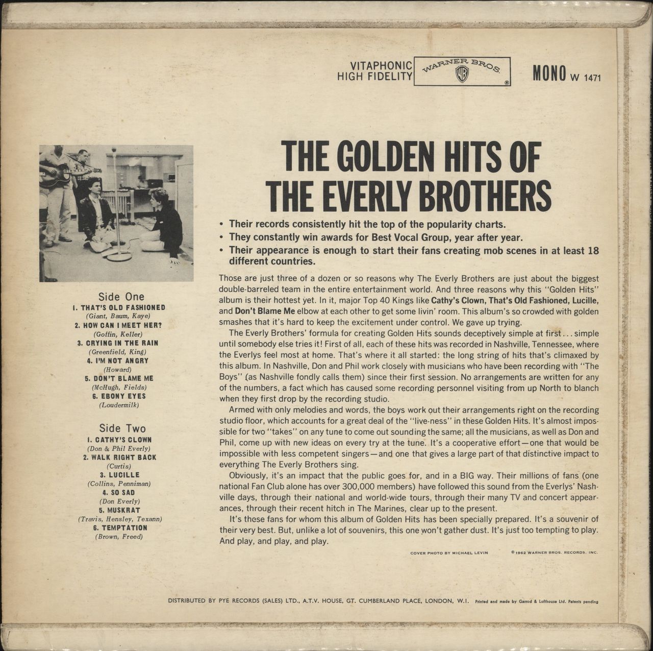 The Everly Brothers The Golden Hits Of The Everly Brothers UK vinyl LP album (LP record)