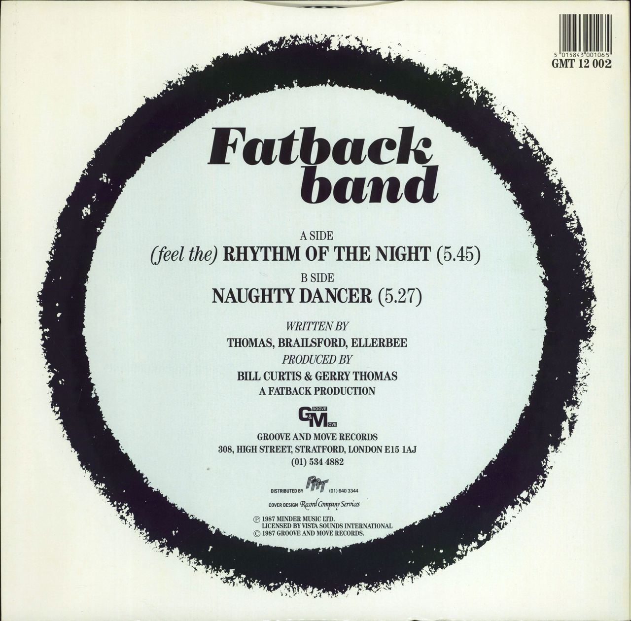 The Fatback Band (Feel The) Rhythm Of The Night UK 12" vinyl single (12 inch record / Maxi-single) 5015843001065