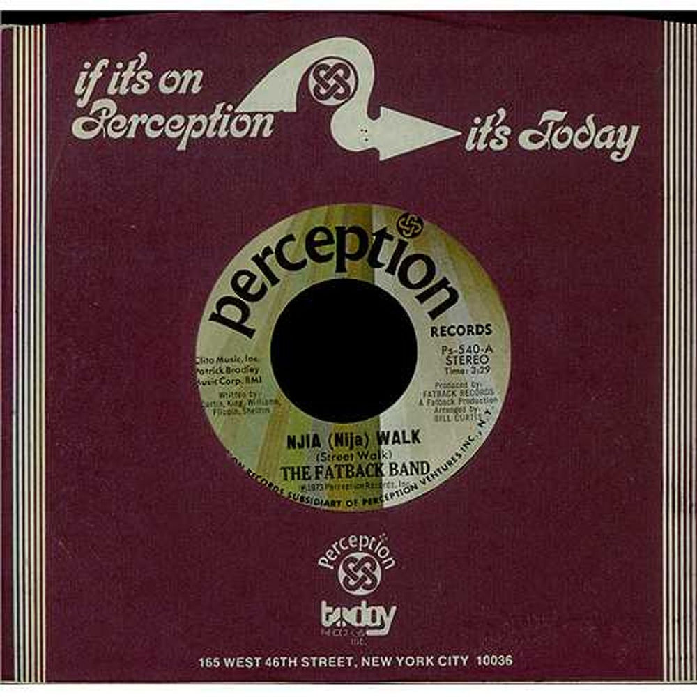 The Fatback Band Njia (Nija) Walk US 7" vinyl single (7 inch record / 45) PS-540