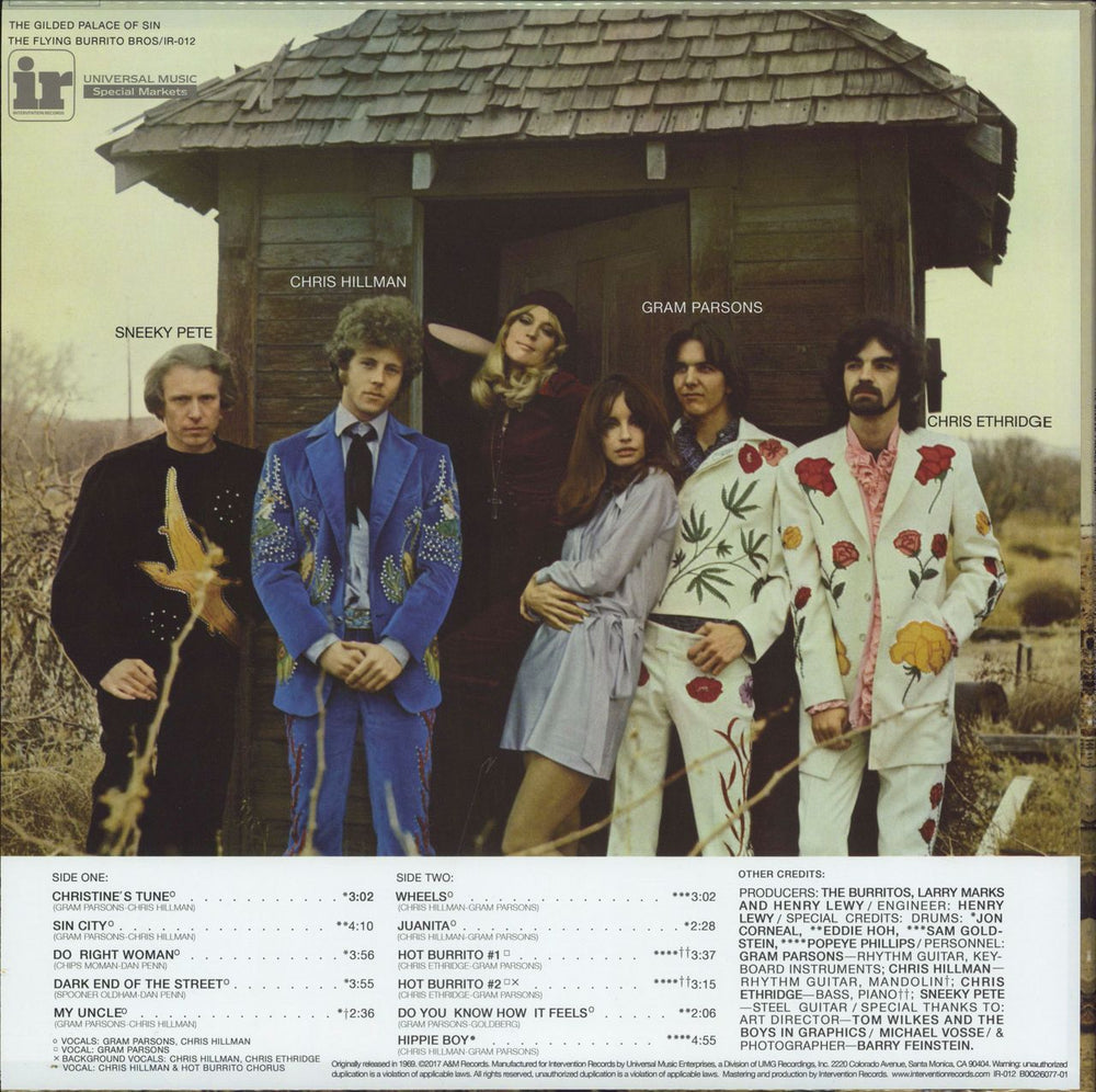 The Flying Burrito Brothers The Gilded Palace Of Sin - 180gm US vinyl LP album (LP record)