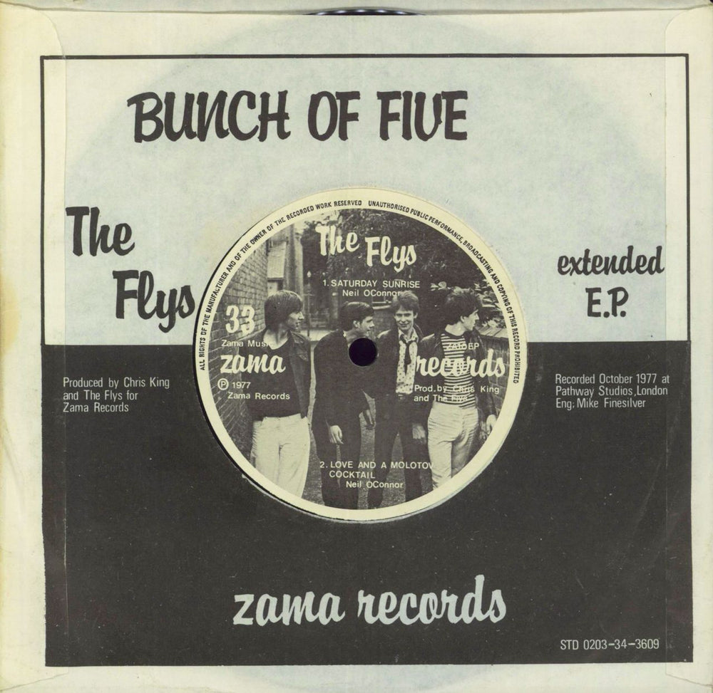 The Flys Bunch Of Five EP - EX UK 7" vinyl single (7 inch record / 45)