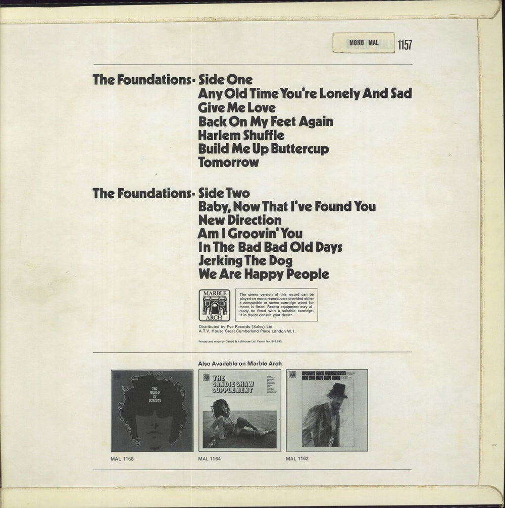 The Foundations The Foundations UK vinyl LP album (LP record)