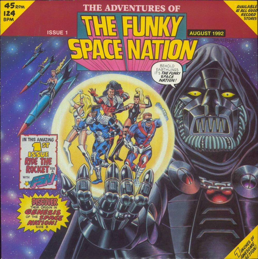 The Funky Space Nation Ride The Rocket UK 7" vinyl single (7 inch record / 45) MAG1006