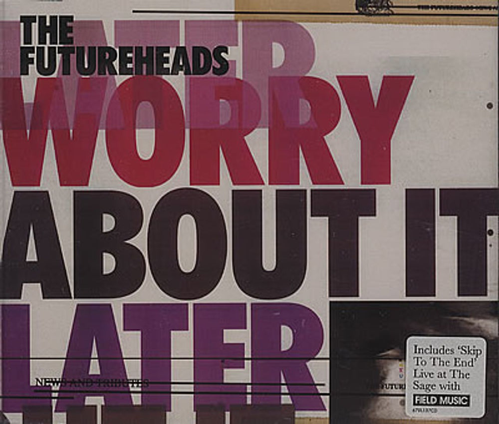 The Futureheads Worry About It Later UK CD single (CD5 / 5") 679L137CD