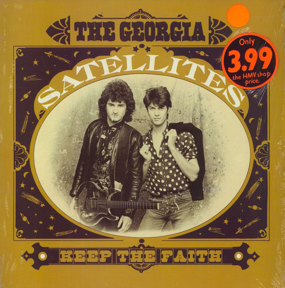 The Georgia Satellites Keep The Faith - stickered shrink UK vinyl LP album (LP record) SPRAY301