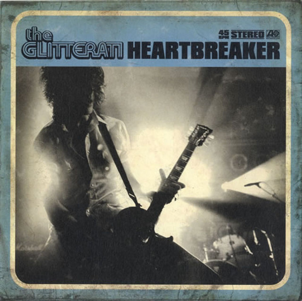 The Glitterati Heartbreaker - Blue Vinyl UK 7" vinyl single (7 inch record / 45) ATUK008