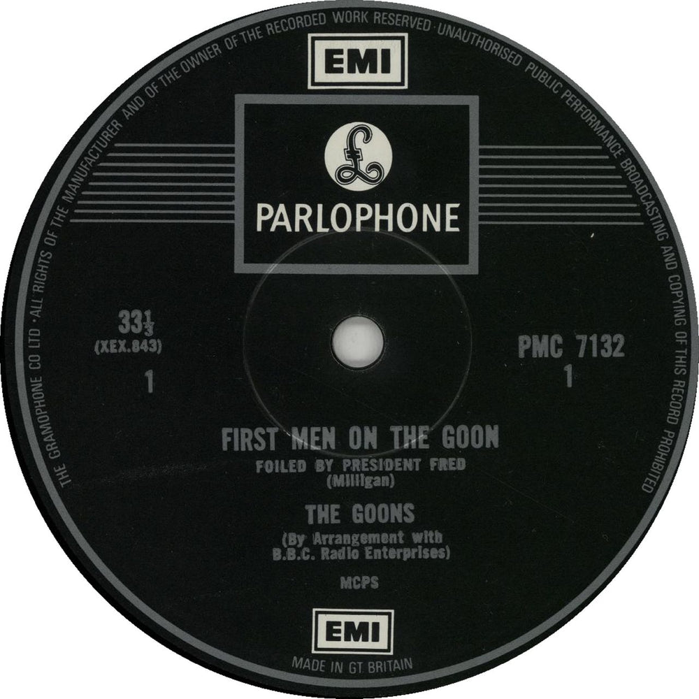 The Goons First Men On The Goon UK vinyl LP album (LP record) GONLPFI257174