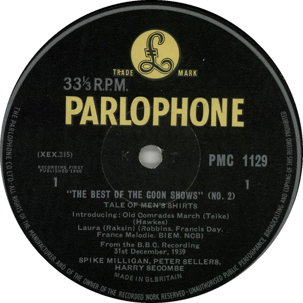 The Goons The Best Of The Goon Shows No.2 UK vinyl LP album (LP record) GONLPTH252804