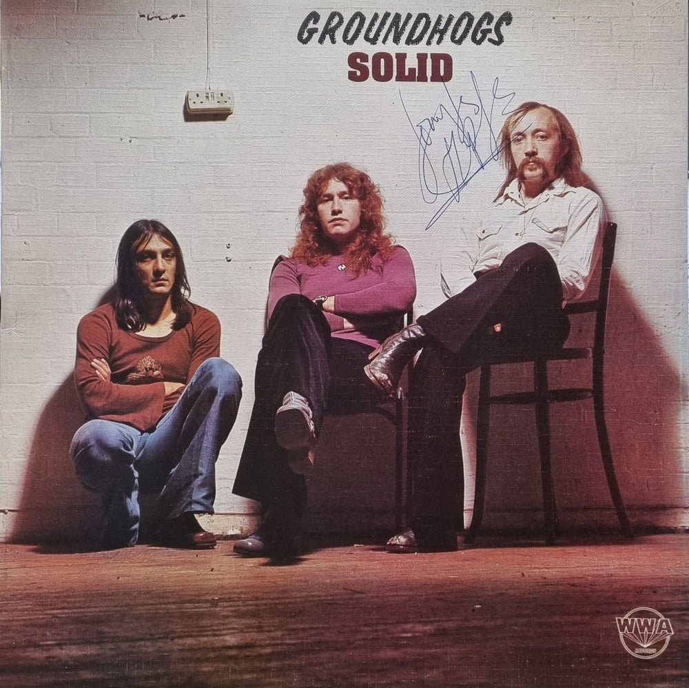 The Groundhogs Solid - Autographed UK vinyl LP album (LP record) WWA004