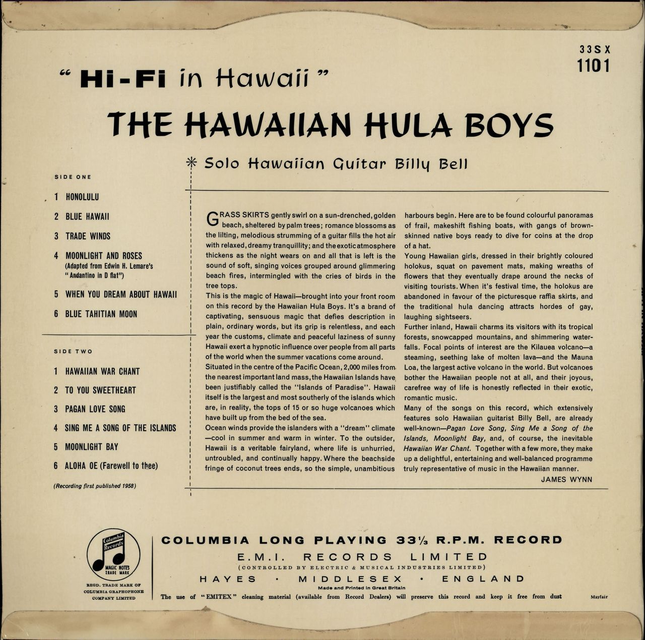 The Hawaiian Hula Boys Hi-Fi In Hawaii UK vinyl LP album (LP record)