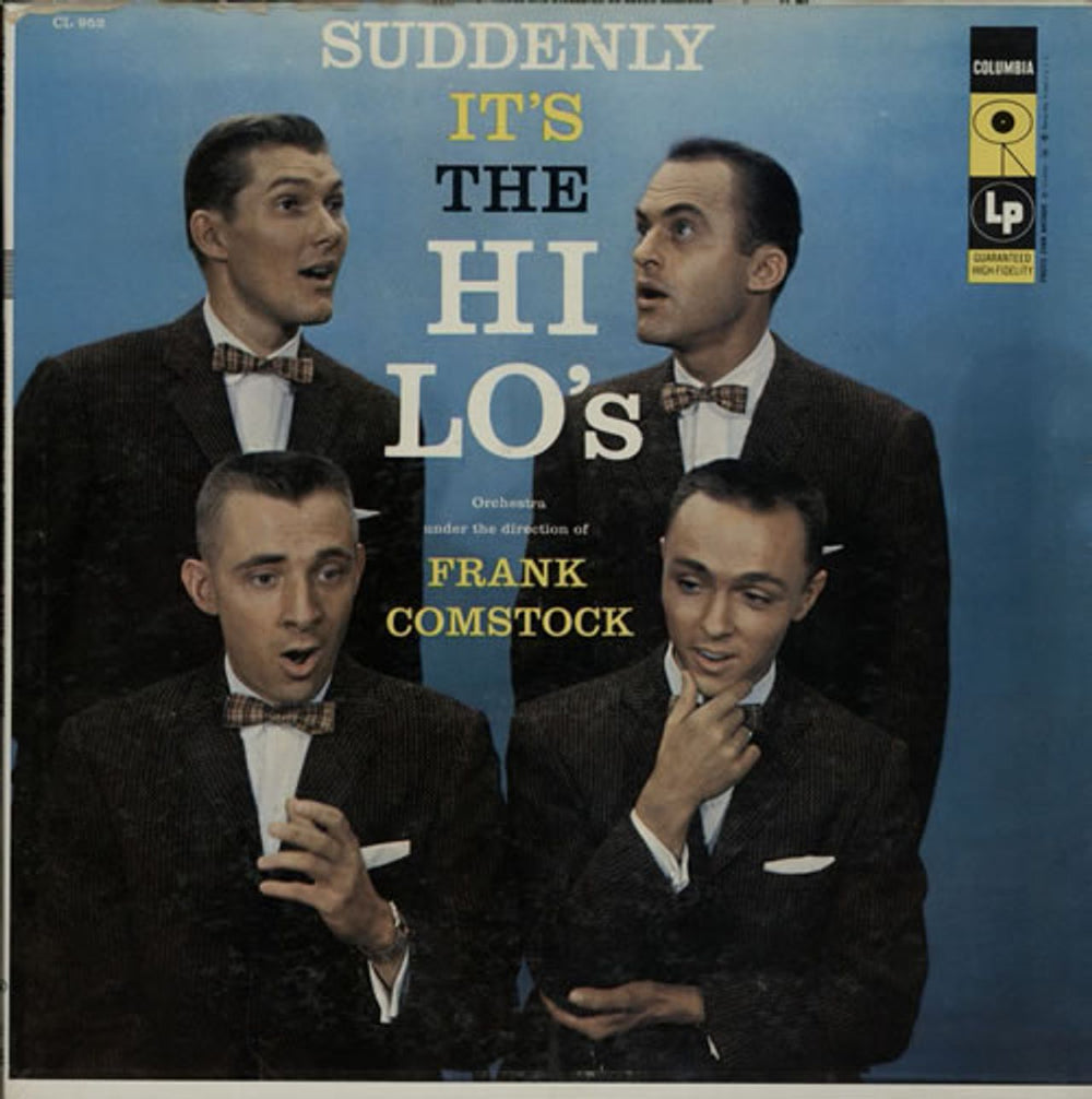 The Hi-Lo's Suddenly It's The Hi-Lo's US vinyl LP album (LP record) CL952