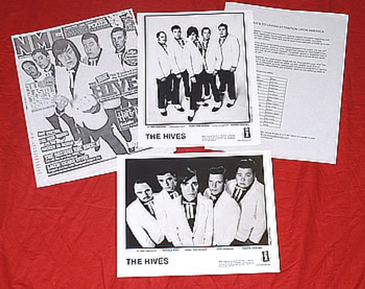 The Hives The Hives US Promo media press pack PRESS PACK