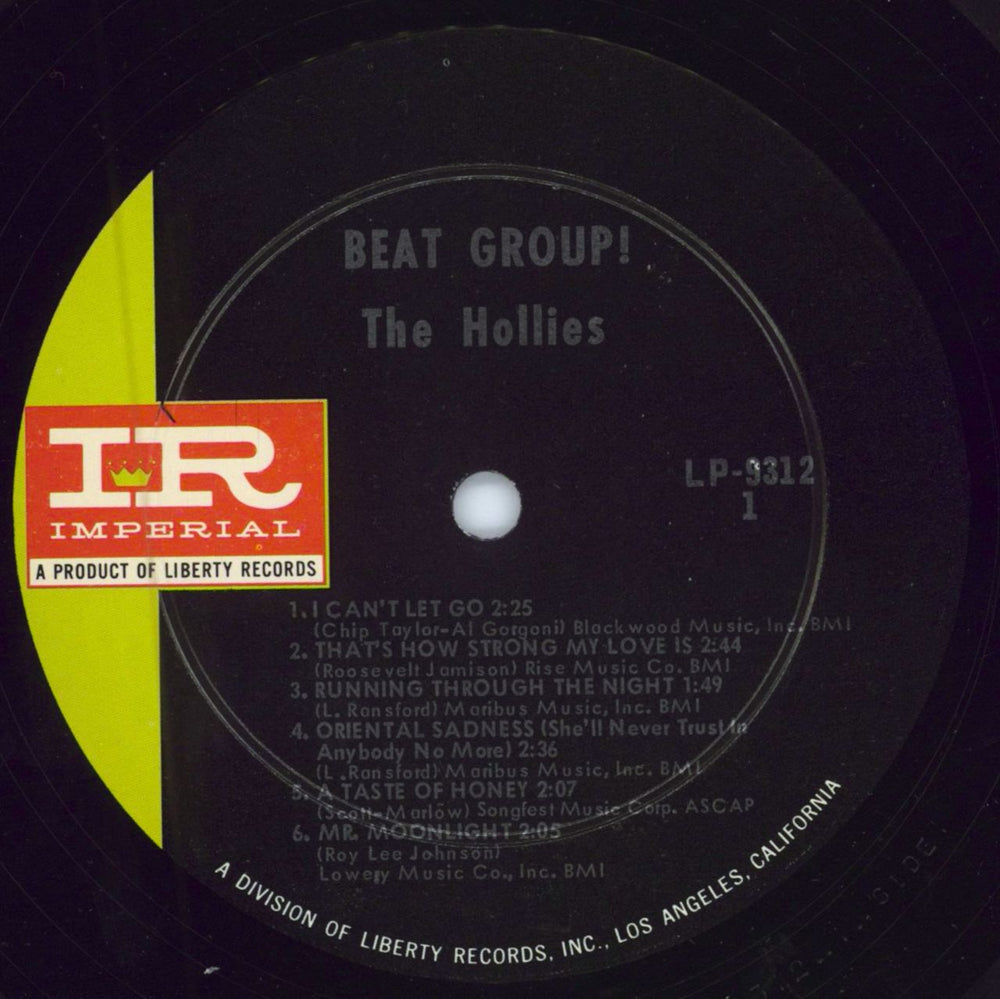 The Hollies Beat Group! - 1st US vinyl LP album (LP record) HLLLPBE785766