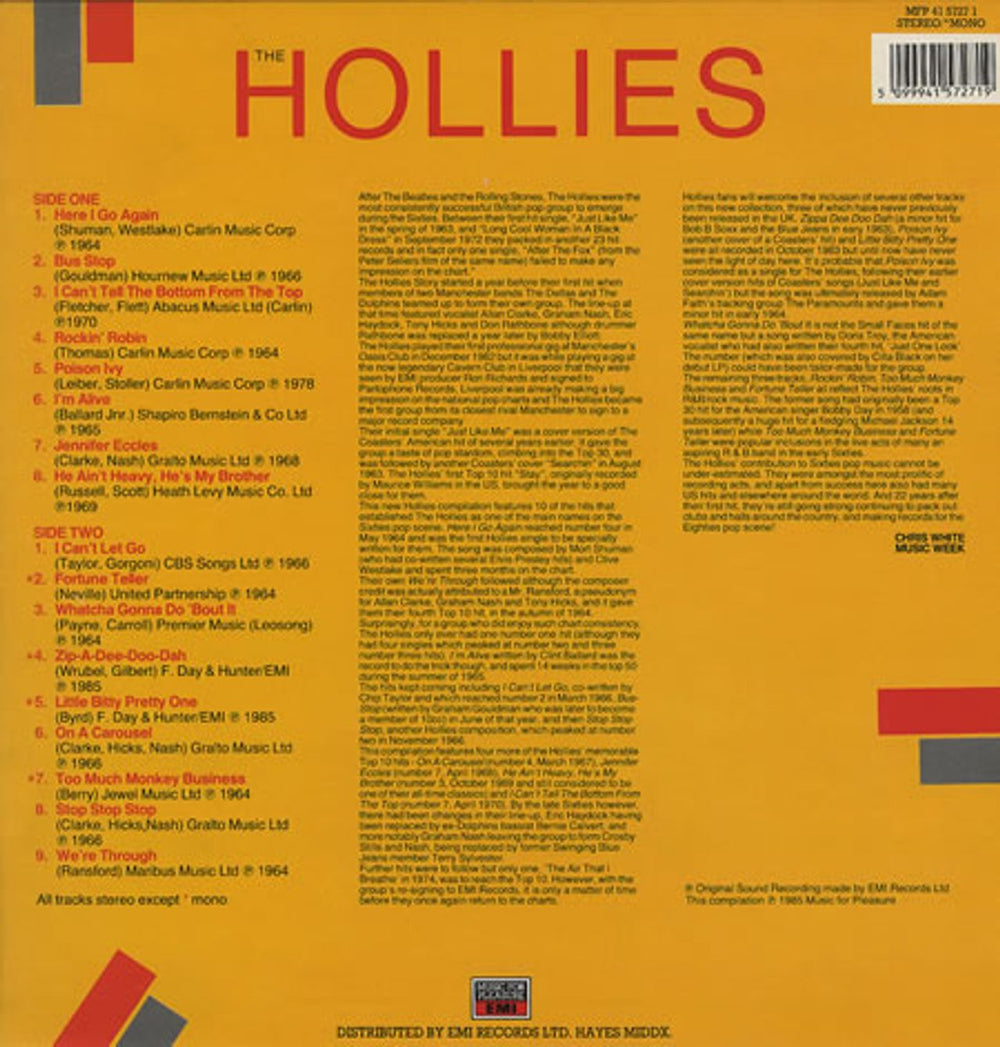 The Hollies The Hollies UK vinyl LP album (LP record) HLLLPTH231352