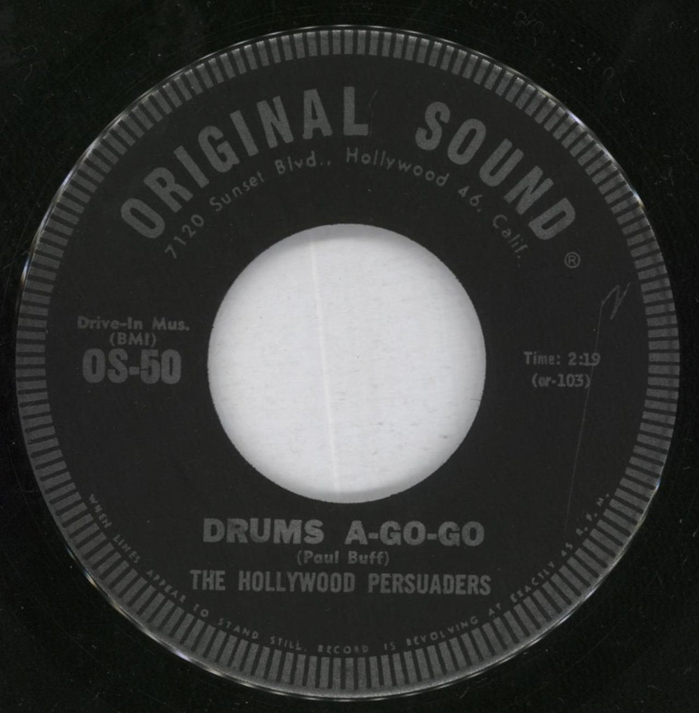 The Hollywood Persuaders Agua Caliente (Hot Water) US 7" vinyl single (7 inch record / 45)