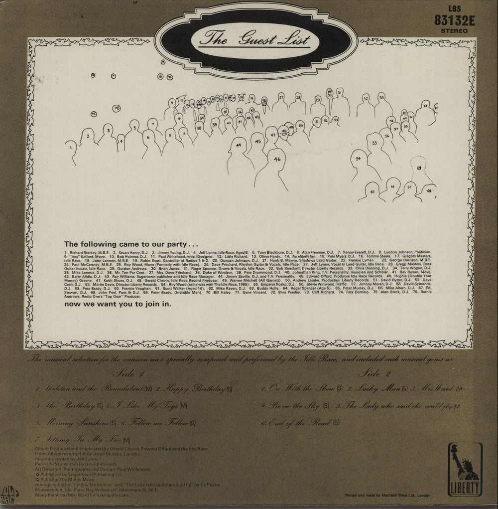 The Idle Race The Birthday Party - Stereo UK vinyl LP album (LP record) IDLLPTH70167