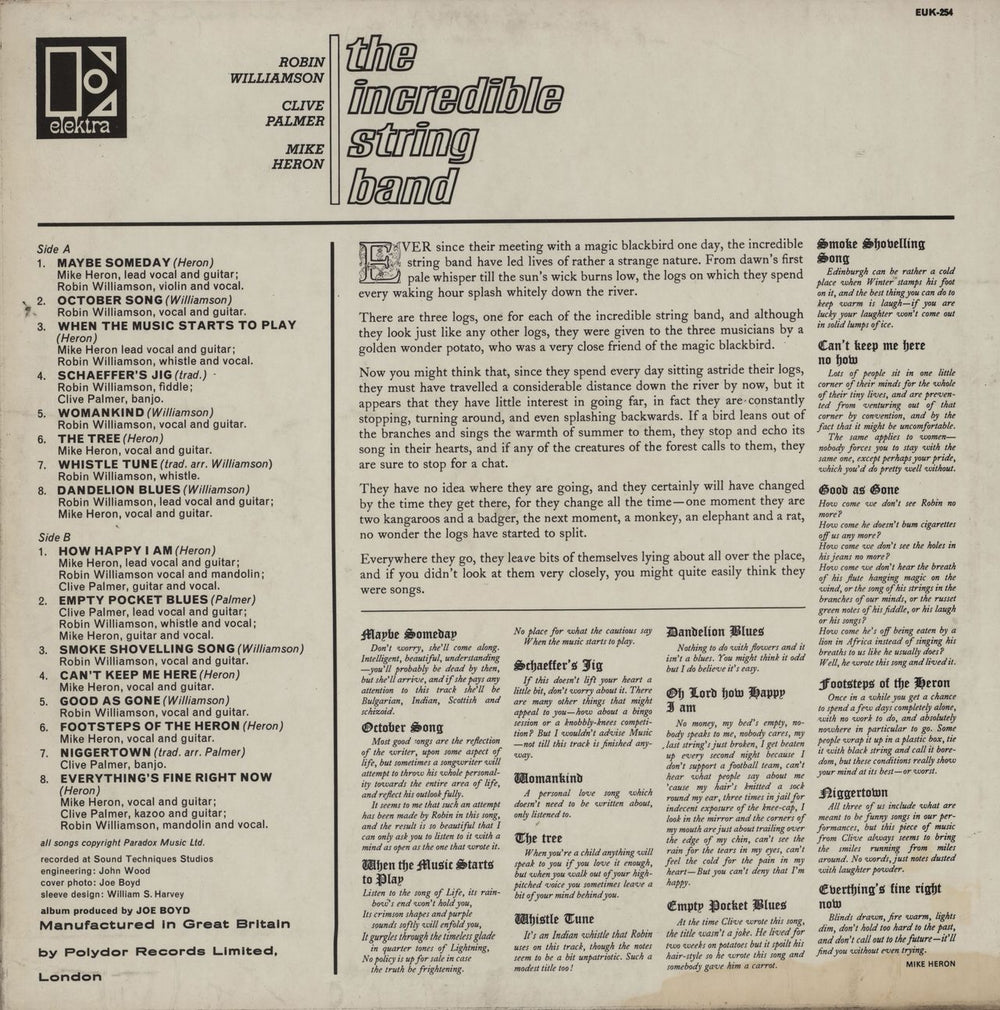 The Incredible String Band The Incredible String Band - 2nd - VG UK vinyl LP album (LP record)